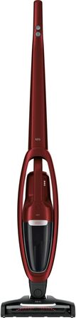 AEG QX7-1ULTAN 2in1 Cordless Vacuum Cleaner / Slim Design / Power-Soft Roller + Multi-Surface Nozzle / Hard Floors & Carpets / Up to 50 min Run Time / 21.6V / Includes Pet Hair Nozzle and Accessories / Freestanding / Red 2021 Model 21.6V With Soft Roller