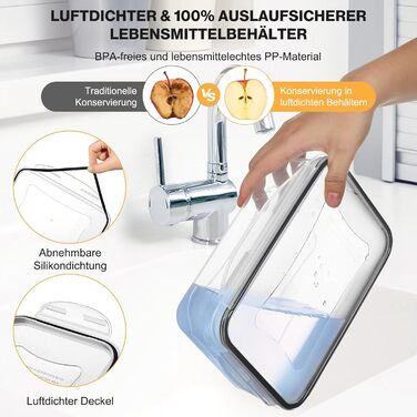 Набір контейнерів для зберігання YASHE SE-38PCS: 19 контейнерів та 19 кришок, BPA-Free, для кухні