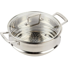 Пароварка Le Creuset з нержавіючої сталі з скляною кришкою, 24 см