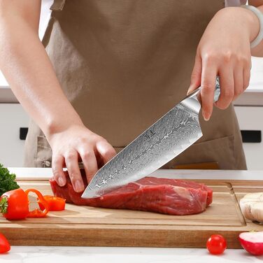 Японський ніж SHANGDAO Kiritsuke 20 см, 67 шарів сталі, ніж шеф-кухаря для кухні, суші