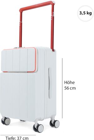 Тролей для подорожей Gorilla Hartschalen з відділенням для ноутбука та TSA замком (білий)