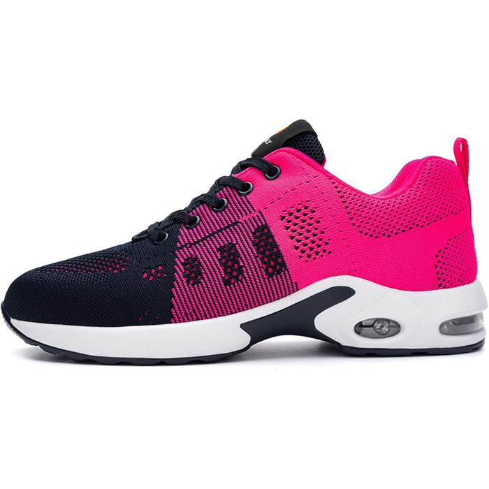 Зручні захисні черевики DYKHMILY для чоловіків та жінок: робочі черевики з металевим носком, дихаючі, спортивні, для промисловості та майстерні (41.5 EU, порошок вогнегасіння)