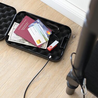 Сейф з кодовим замком HMF 316-02 | Переносний сейф, захисний бокс | 29 x 19 x 6,5 см, чорний