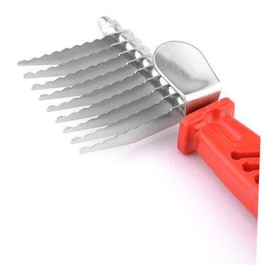 Набір гребінців для грумінгу тварин POPETPOP (3 шт.) - гребінець для вичісування шерсті котів та собак, середній, червоний