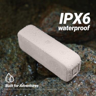 BOGASING G6: Портативна Bluetooth колонка 30W, 35 год, IPX6, USB, TF, AUX, мікрофон - Бежевий