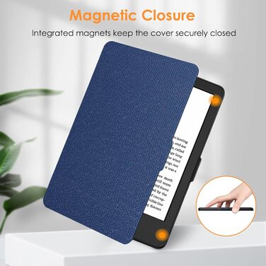 Чохол Fintie для Kindle 6 (11 покоління) 2024/2022 з авто-функцією сну/пробудження, океанський мармур (темно-синій)