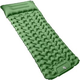 YOUXIU Self-Inflating Camping Mat - Lightweight, Waterproof Sleeping Pad with Foot Pump - Ideal for Hiking, Travel & Tent Use (Green)
