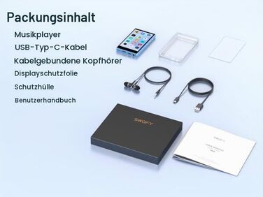 MP3 плеєр SWOFY з Bluetooth та WiFi, 4.0