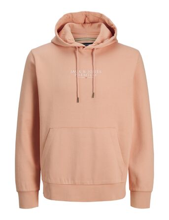 Чоловічий худі з капюшоном JACK & JONES з логотипом, колір Coral Pink, розмір L