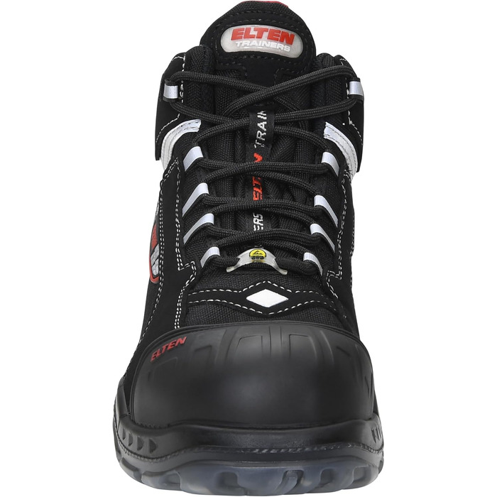 Робочі черевики ELTEN SANDER Pro ESD S3 для чоловіків, текстиль, пластикова капа (легша за сталеву), чорно-червоні, розмір 44 EU Single