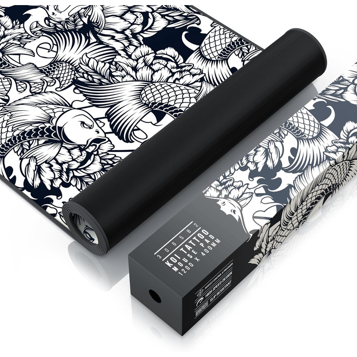 Килимок для миші Titanwolf XXXL 1200x400 мм, ігровий, для Logitech, з принтом Koi Koi