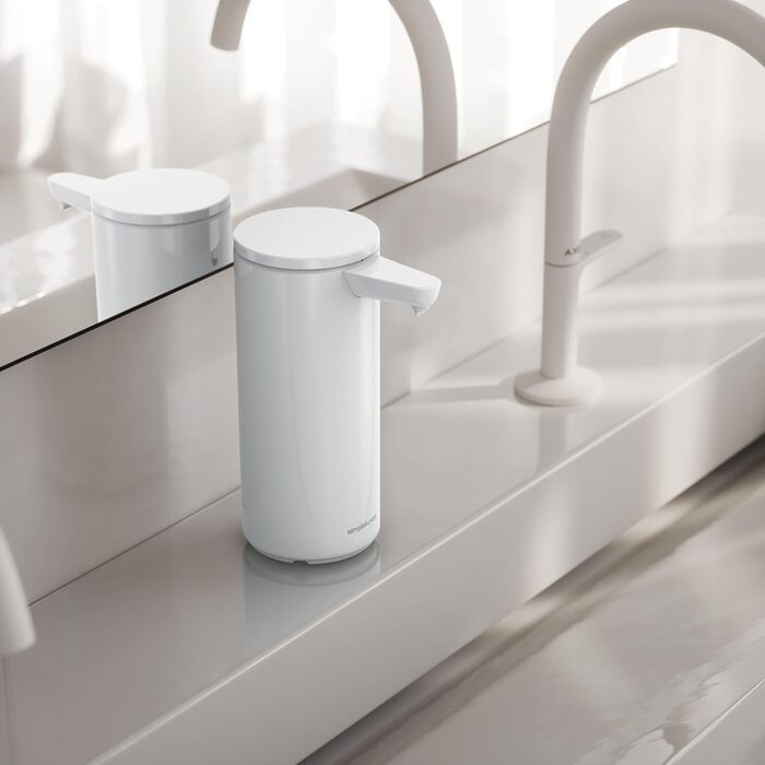 Simplehuman Rechargeable Automatic Soap Dispenser - Stainless Steel, Variable Dosage, Drip-Free, IP67 Waterproof, ST1082