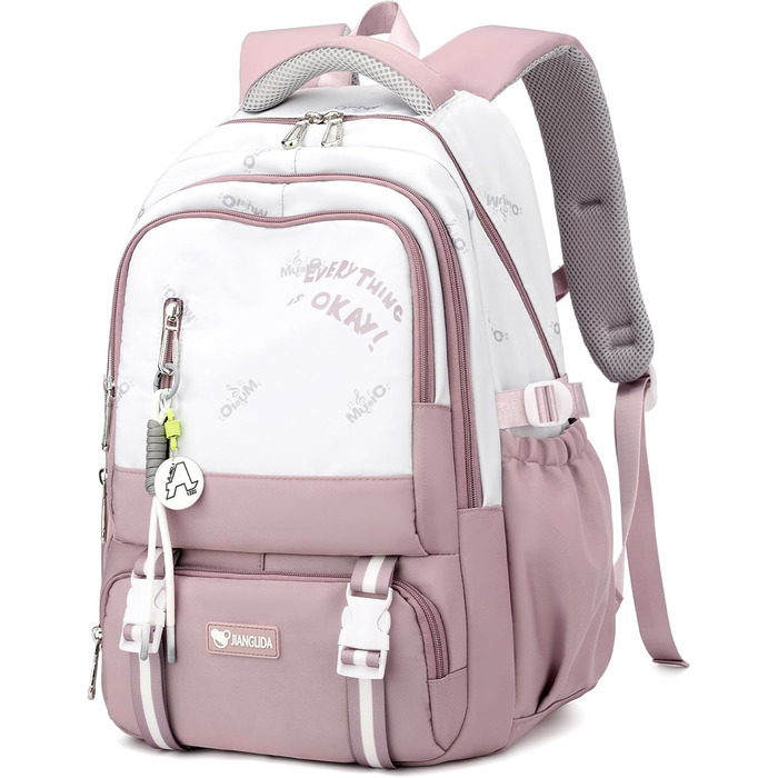 Рюкзак для підлітка, 36L, для дівчат 3-9 клас, великий стильний рюкзак для ноутбука 16 дюймів, повсякденний шкільний рюкзак, сумісний з візком (фіолетовий)