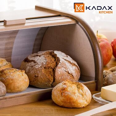 Браунний брудна коробка KADAX з високоякісного дерева з ролетним кришкою для тривалої свіжості
