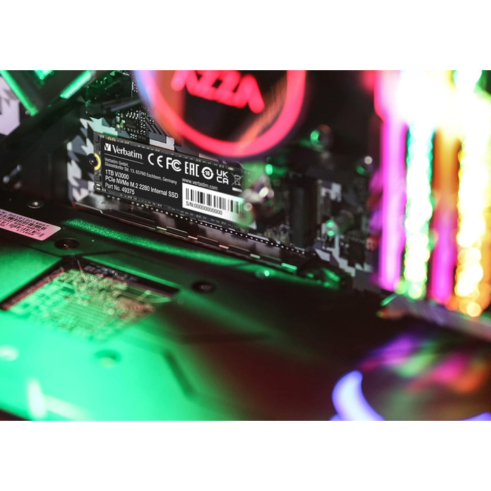 Verbatim Vi3000 NVMe SSD 1 TB: Швидкий M.2 SSD для ПК та ноутбука, PCIe Gen 3, 3.100 MB/s