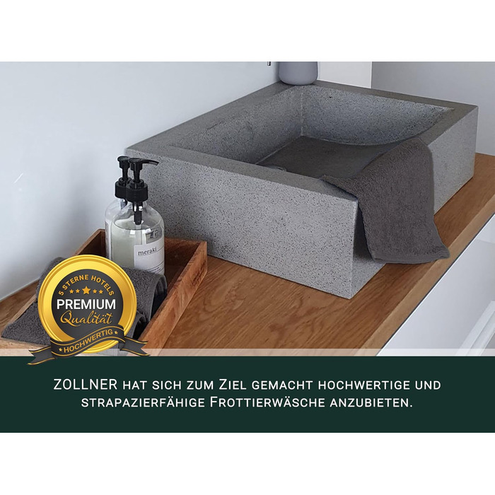Набір рушників для душу Zollner 5 шт. 70x140 см, бавовна, блакитний, з бордовим оздобленням, для готелів