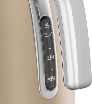 Електричний чайник Smeg KLF03PKEU 1.7L, Champagne (шампань), з нержавіючої сталі, антинакипний фільтр, автоматичне відключення
