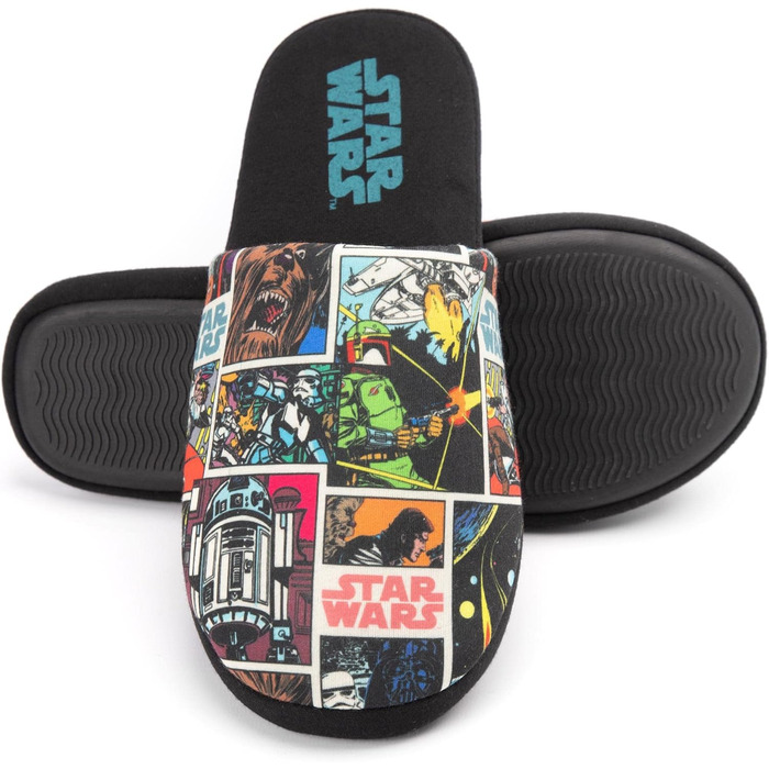 Тапочки Star Wars для чоловіків та дорослих, комікс, чорні, сліпони, 43/44 EU, багато кольорів