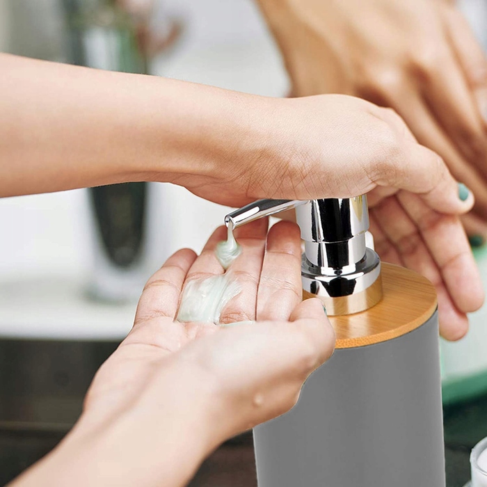 Набір аксесуарів для ванної кімнати 6в1: кошик, мильниця, тримач для паперу, сірий