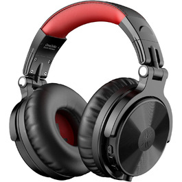 OneOdio Бездротові навушники Over-Ear Bluetooth з Bluetooth 5.2, 50мм драйвер, Hi-Fi Stereo, складні, з мікрофоном для ноутбука/телефону/ПК - Червоні
