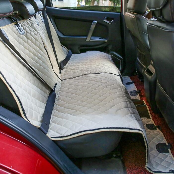 Захист для заднього сидіння авто для собак CSDY: водонепроникний, антиковзкий, з боковими захистами та кріпленням для ременя безпеки