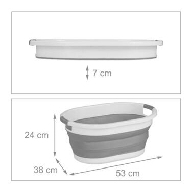 Relaxdays Foldable Laundry Basket, 22 Liters