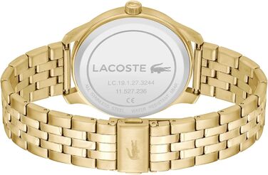 Годинник Lacoste Lisbon чоловічий: кварцовий, з браслетом з нержавіючої сталі або шкіри (Золотий, Сталь)