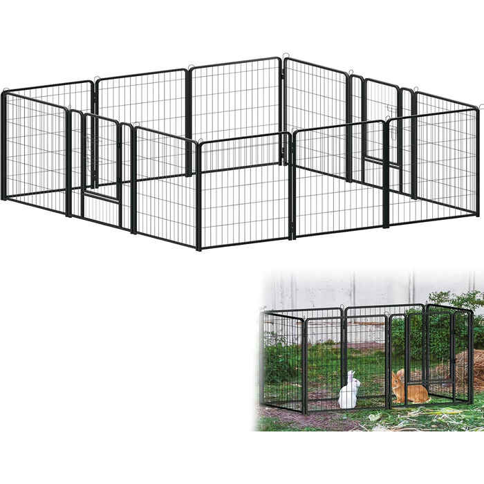 Вольєр для цуценят Froadp 6-TLG, загон для собак, 65 x 80 см, 12 елементів