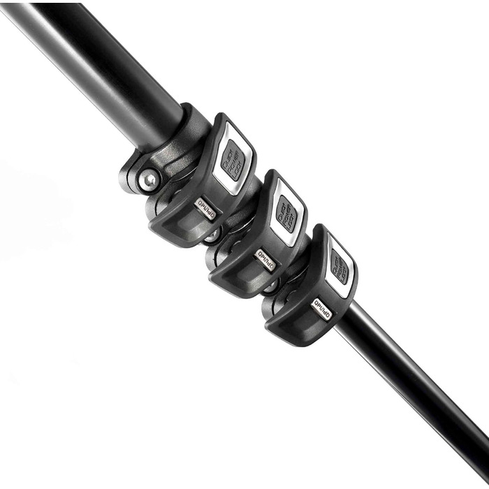 Штатив Manfrotto MT190XPRO4 з алюмінію з кутовою центральною колоною – 4-секційний штатив для DSLR та беззеркальних камер, Чорний/Антрацит (Алюмінієвий 4-секційний комплект з триподом)