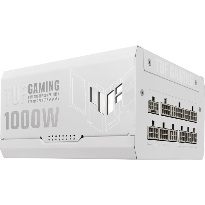 Блок живлення ASUS TUF Gaming 1000W Gold, білий, сертифікація 80 PLUS Gold