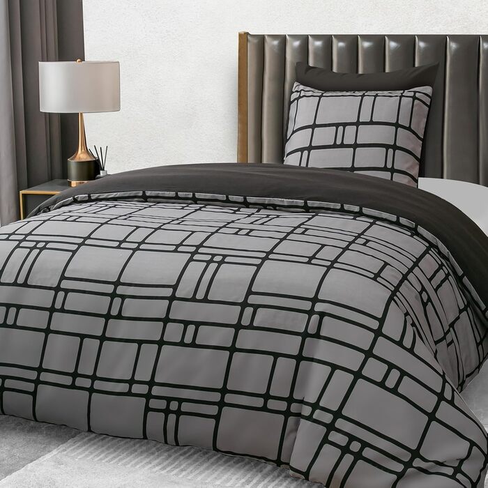 Комплект постільної білизни Pamposh 135x200 (4 шт.) - 2 наволочки 80x80, 2 простирадла 135x200, мікрофібра, сірий, ÖKO-TEX