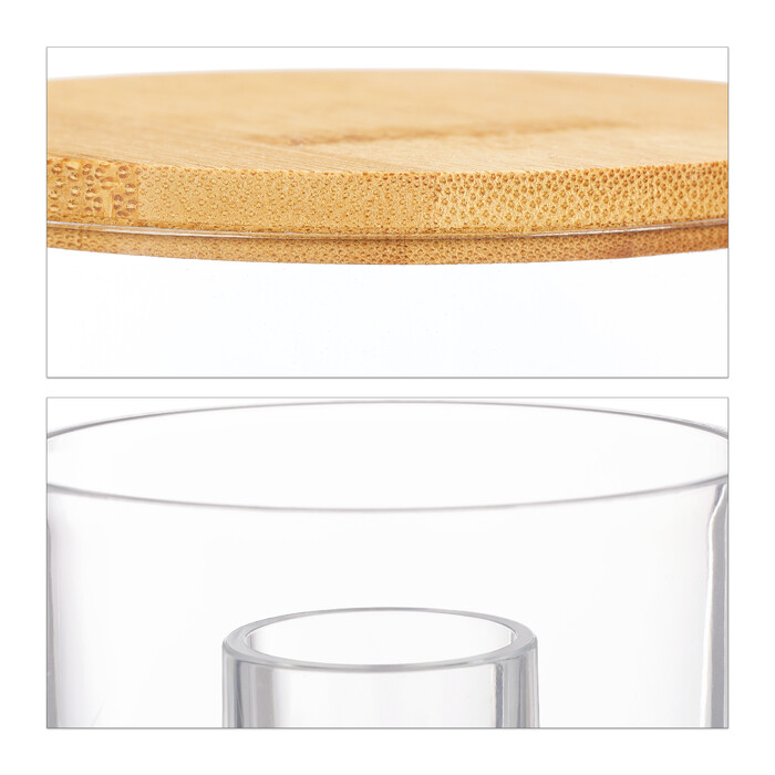 Relaxdays Cotton Swab Storage Set of 3