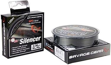 Braided Line SAVAGE GEAR HD8 Silencer Braid Fishing Line 120m/300m Top! (0.09mm / 120m / 4.7kg)