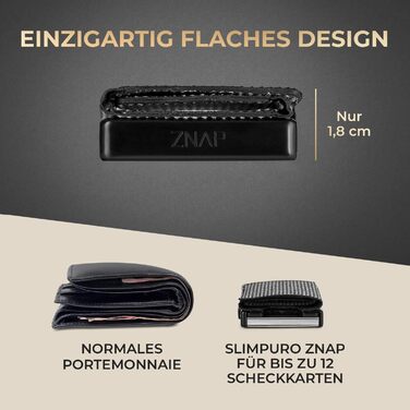 Чоловічий гаманець Slimpuro з RFID захистом, шкіряний гаманець для чоловіків та жінок з відділенням для монет, на 12 карт, візерунок Houndstooth, чорний