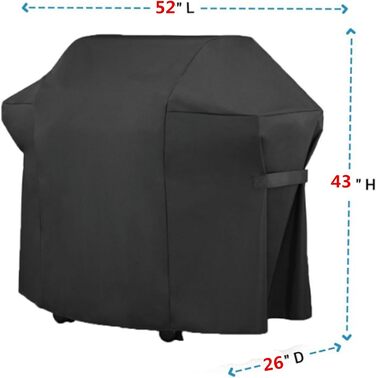 Чохол для гриля HONGCI, водонепроникний, 600D Оксфорд, 132×66×109 см, для Weber, Brinkmann, Char Broil, Holland, Jenn Air, Landmann
