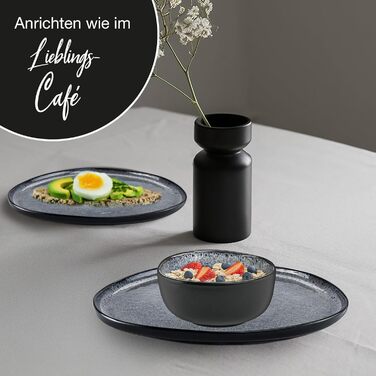 Набір органічних мюслі-мисок Moritz & Moritz (6 шт.), сірий колір, 500 мл, кераміка, сучасний дизайн, стійкі до миття в посудомийній машині