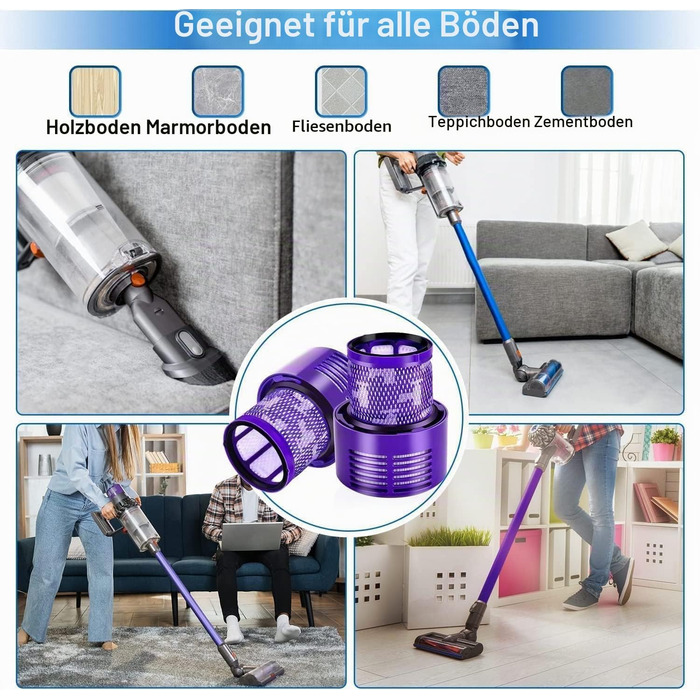 Фільтр для пилососа Dyson V10 (3 шт) - Rebirthcare SV12, Cyclone Absolute, Animal, Motorhead, Total Clean #DY-969082-01