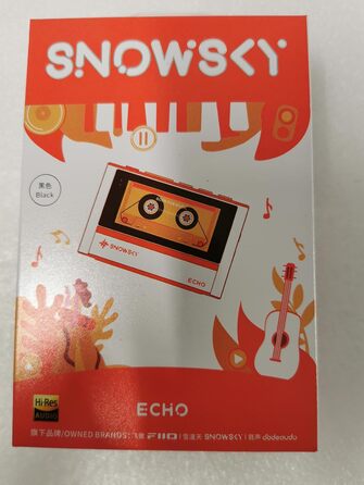 FiiO Echo Retro Hi-Res ЦАП-плеєр для аудіо, Bluetooth, 4.4 мм, Кольоровий екран, Портативний DAP (Чорний)