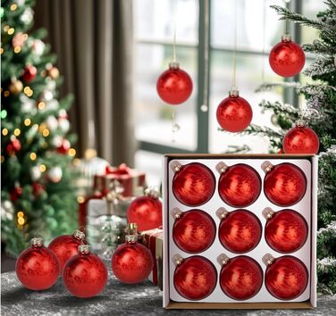 Скляні кулі для прикраси ялинки Hengsong, 24 шт., чорні та золоті, 6 см. Ідеальні для різдвяного декору