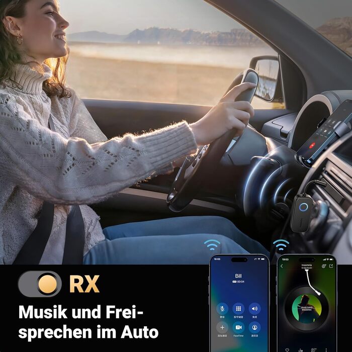 Bluetooth-ресивер UGREEN AptX 5.3 Hi-Fi аудіо-адаптер для стереосистем з Dual 3.5mm AUX