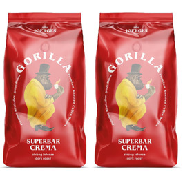 Кава в зернах Joerges GORILLA Super Bar Crema, темне обсмажування, 1 кг (набір 2 шт)