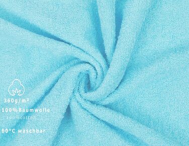 Betz 6-Piece Bath Towel Set - Shower Towel, Palermo, Size 70x140 cm, 100% Cotton, Turquoise