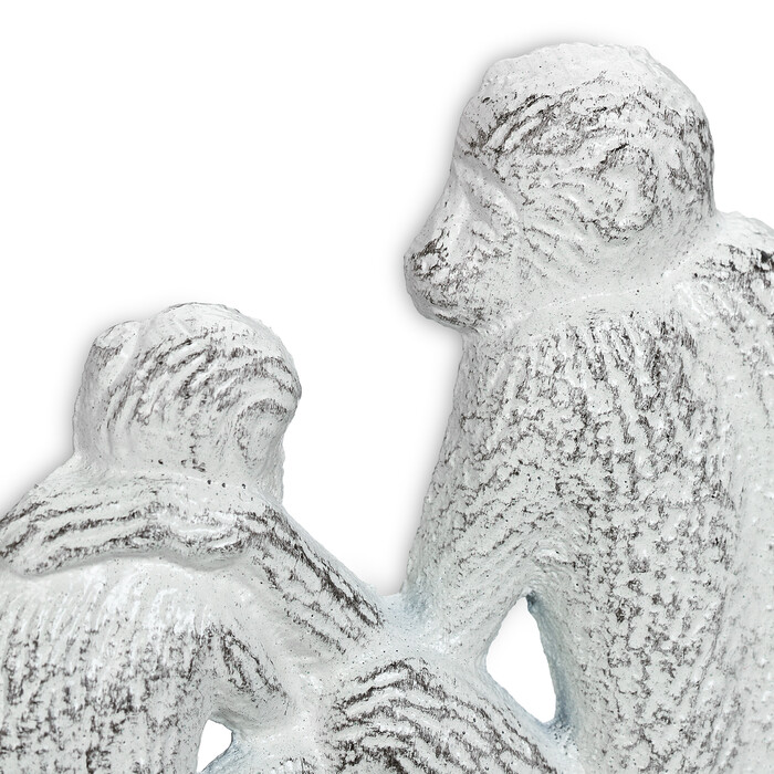 Relaxdays Monkey-Themed White Coat Rack