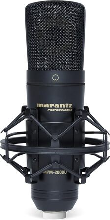 Мarantz Professional MPM-1000U: USB конденсаторний мікрофон з великою мембраною та нирковим характером для подкастів, студії та геймінгу. Комплектується кабелем USB та кріпленням для мікрофона.