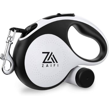 Висувна поводок для собак, 360°, 5 м міцного нейлону з гальмом однією рукою та фіксатором для тренувань та прогулянок, підходить для собак будь-якого розміру