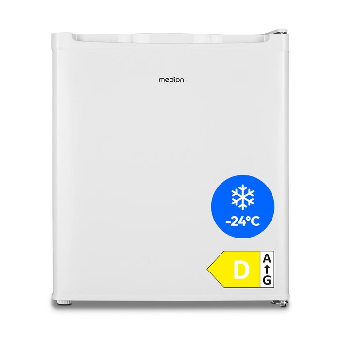 Міні-морозильна камера MEDION MD37675 сірого кольору (33 літри, 51 см, регульовані ніжки, ручка-виїмка, ручне регулювання температури, 4 зірки)
