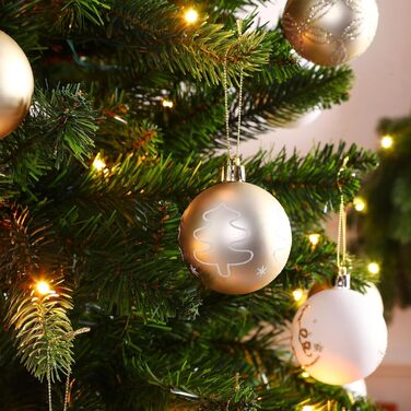 Набір прикрас для ялинки Shareconn 30 шт. 60 мм (Червоний & Золотий)