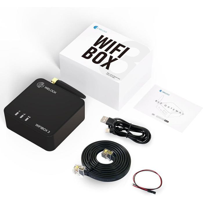Розумний BLE шлюз WELOCK WIFIBOX 3 для віддаленого керування дверними замками, сумісний з Alexa, безпечний контроль доступу до електронних замків
