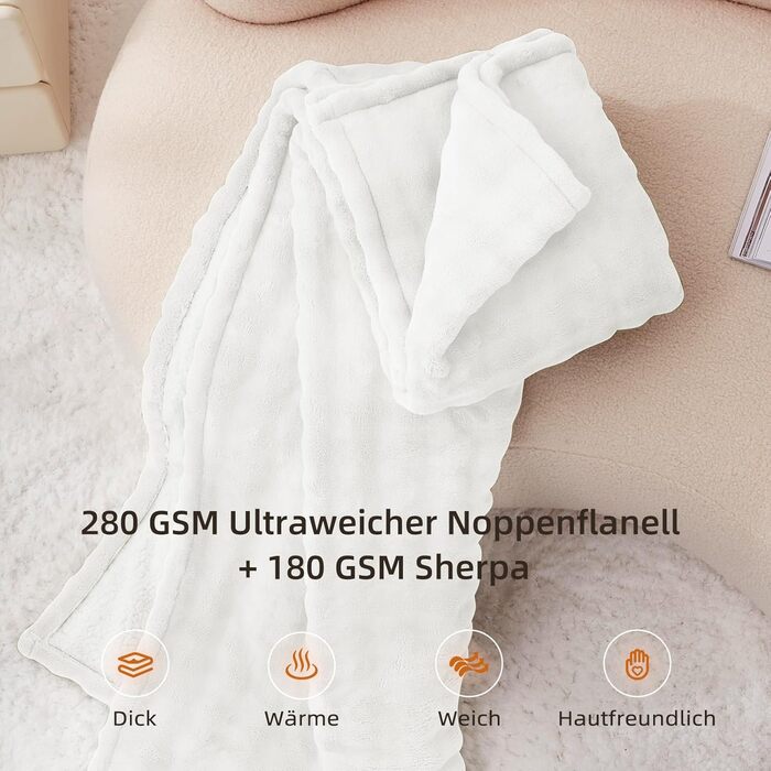 Електрична ковдра з підігрівом 130x180 см з таймером та захистом від перегріву, 9 режимів нагріву, функція пам'яті, для дому, офісу, ліжка