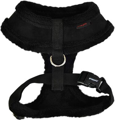 Шлейка для собак Puppia Terry Harness A, чорна, M (1 шт.) - зручна та регульована